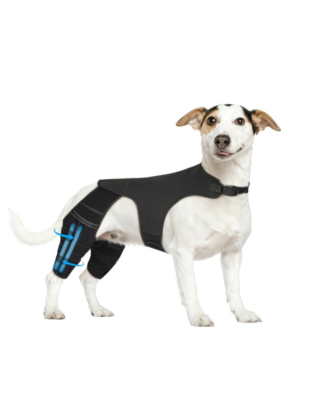 Marnonsis Dog Leg Braces for Back Leg, Adjustable Knee Brace Torn Acl XS